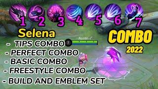 PRO SELENA COMBO TUTORIAL|  BEST BUILD & EMBLEM SET 2022(LEARN IN 3 MINUTES)