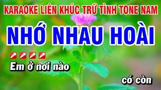 Karaoke Liên Khúc Nhạc Trữ Tình Tone Nam Dễ Hát - Nhớ Nhau Hoài | Hoài Phong Organ