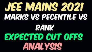 JEE Mains 2021 | Marks Vs Percentile Vs Ranks | Analysis | Expected Cut Offs | Jagan Teaching Videos