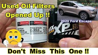 Motorcraft FL910S Oil Filter and Wix XP 51348XP Oil Filter, Used Oil Filter Comparison