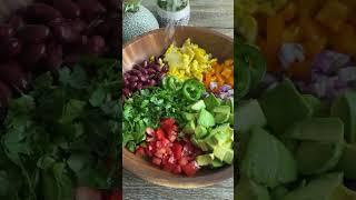 Red Bean Veggie Salad: Refreshing, Flavorful & with a Spicy Kick ️ #recipe#healthyeating#vegandiet