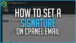 How to Set a Signature on cPanel Email