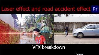 VFX "breakdown" superman laser vision and car accident effect in premier pro