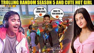 Trolling Random Golden Season 5 and Cute Girl On cs ranked Garena free fire