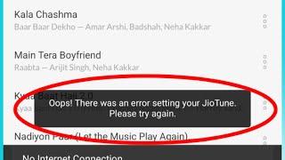 Fix Oops! There was an error setting your JioTune Please try again Problem Solve In My Jio App