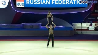 Timofei IVANOV & Maksim KARAVAEV (RUS) - 2019 Acro Europeans, balance final