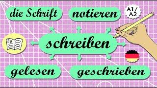 Deutsch lernen: A1 / A2 Schreiben und Lesen - Schrift & Bücher, Schreibwaren  / Verben / German