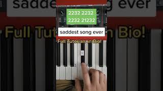 Saddest Piano Song Ever (Easy Tuto)