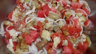 Салат овощной для барбекю мяса. на мангале