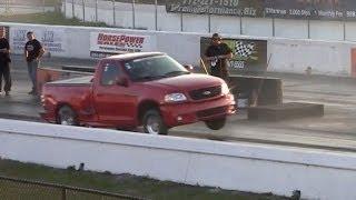 Ford Lightning runs 10.0 @ 134 MPH Drag Racing 1/4 Mile