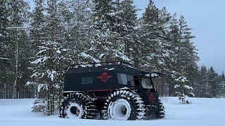 Вездеход Тайфун - король проходимости! 63 колеса и вы король любого снега)