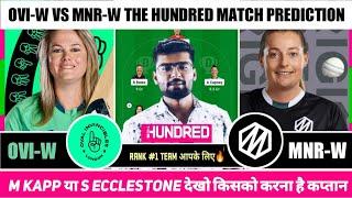 OVI-W vs MNR-W Dream11, OVI-W vs MNR-W Dream11 Prediction, OVIW vs MNRW The Hundred Team Today Match