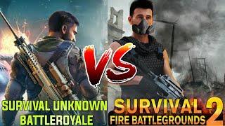 Survival Unknown Battleroyale vs Survival Fire Battleground 2 Comparison || SUBR vs SFBG 2 