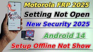 Android 14  All Motorola Frp Solution 2025 Setting Not OpenMotorola Edge 50 Pro Frp Unlock