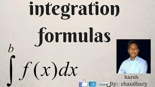 HOW TO LEARN INTEGRATION FORMULAS EASILY (CLASS-12)