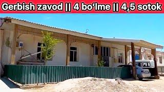 Gerbish zavod 21 din’ aqiri. 370 mln kelisimli. 4.5 sotok 4 bo’lme || 90-727-77-25 || 91-371-13-60