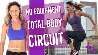 36 Minute No Equipment Total Body Circuit: Home Workout For Strength & Cardio