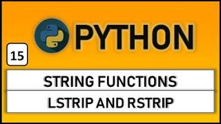 lstrip(), rstrip() and split() functions in python