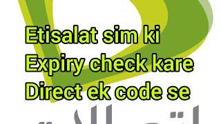 #wifitechinfo #etisalatuae  #etisalatprepaid | Check etisalat prepaid expiry date through code