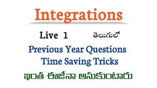 Integrations PYQ Live 1 in Telugu || Root Maths Academy