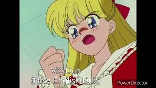 Sailor Moon - Minako Angry at Artemis (Cloverway/ViZ Dub) Comparison