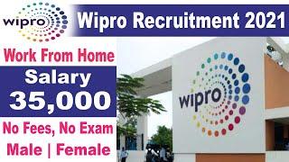 Wipro recruitment 2021 | Work from home | Private job at home | Wipro jobs for freshers |Private job