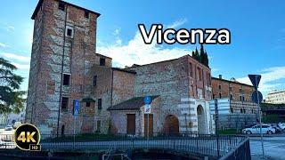 Vicenza, Italy 4k walking tour. 4k ultra. With captions.