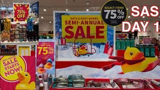 *SAS DAY 1* BATH & BODY WORKS SEMI ANNUAL SALE STORE WALK THRU