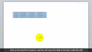 How to Automatically Resize a Table in Microsoft Word