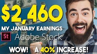 $2,460 Last Month - My Adobe Stock Earnings Report (plus Shutterstock & Storyblocks) #adobestock #ai