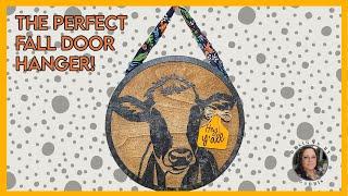 Rustic Cow Fall Door Round | The Perfect Door Round For Your Fall Decor