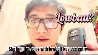 Toyota Veloz smart key, lowbatt / no battery? No problem #toyotaveloz #smartkey #keyfob #toyota