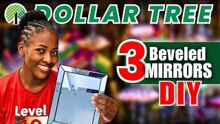 3 Dollar Tree DIY Glam Mirror Decor using these Beveled Mirrors