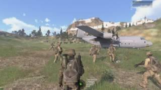 Arma 3 AhoyWorld EU3 C130 takeoff fail