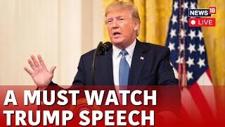 Trump Speech LIVE| Trump Reacts To Deadly US Terror Attacks | Trump On H1B Visas | US News | N18G