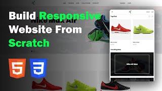 Build A Responsive Website From Scratch with HTML CSS and JavaScript | Shoes Shop Homepage