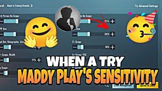 FIRST TIME WHEN A TRY MADDY PLAY'S SENSITIVITY @maddy-playz #short