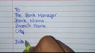 How to write an application for reactivation of bank account .