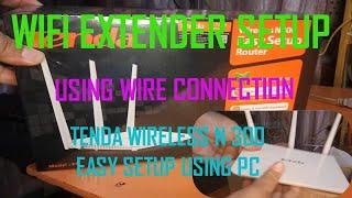 TENDA WIRELESS N 300 WIFI EXTENDER WIRE SETUP USING PC