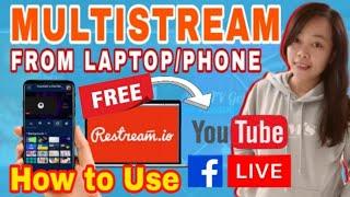 How to Use RESTREAM for Android Phone/ Laptop #platforms #multistream #android #laptop #livestream