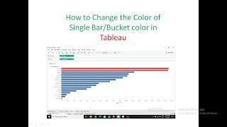 How to Change the Color of Single Bar in Tableau