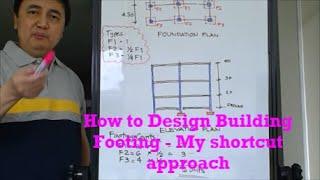 How to Design Building Footing - My shortcut approach (Paano mag design ng building footing?)