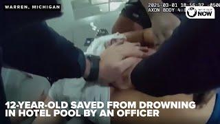 Officer saves 12-year-old from drowning in hotel pool