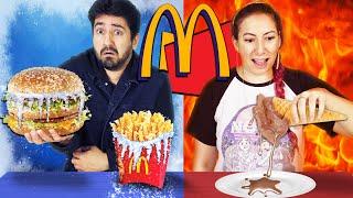 QUENTE ou FRIO SÓ COM MCDONALDS | Gabriel e Shirley 2.0