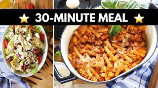 30-Minute Meal: Hearty Pasta & Greek Salad 