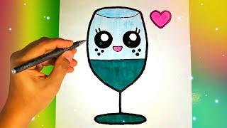 Как нарисовать БОКАЛ? How to draw a glass