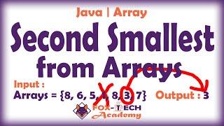 How to find second smallest in arrays in java || Second smallest from array || Java || Fox Tech