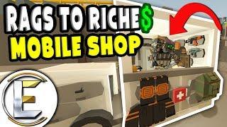 Custom Mobile Shop | Unturned Roleplay Rags to Riches Reboot #21 - Travelling Merchant (RP)