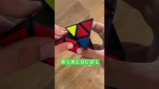 Rubik’s Pyraminx last layer algorithm. flipped edge solution!