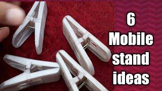 # 6 best mobile stand  ideas/ Cloth clips  ideas